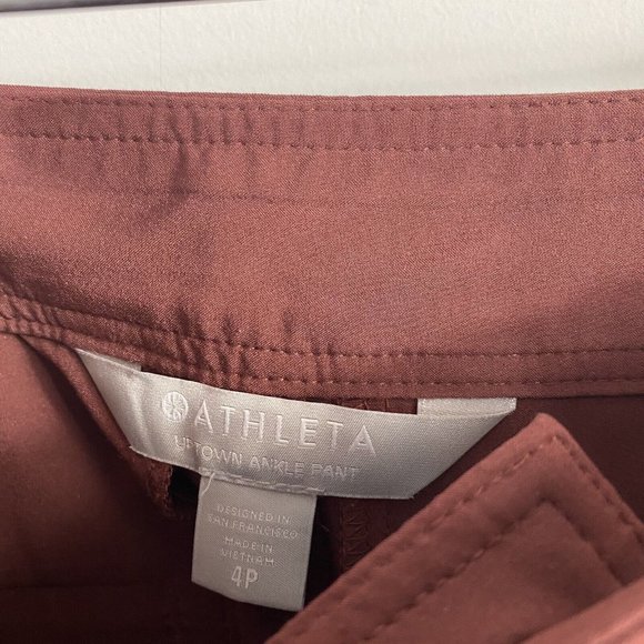 Womens Athleta Uptown Ankle Pant, Cognac Brown SIZE 4 Petite 4P 530632 - Picture 4 of 10